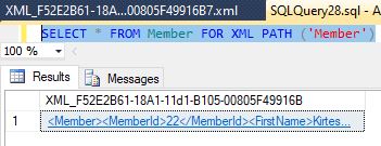 Elements Directive with FOR XML